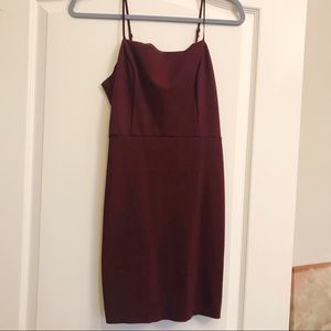 Maroon bodycon dress